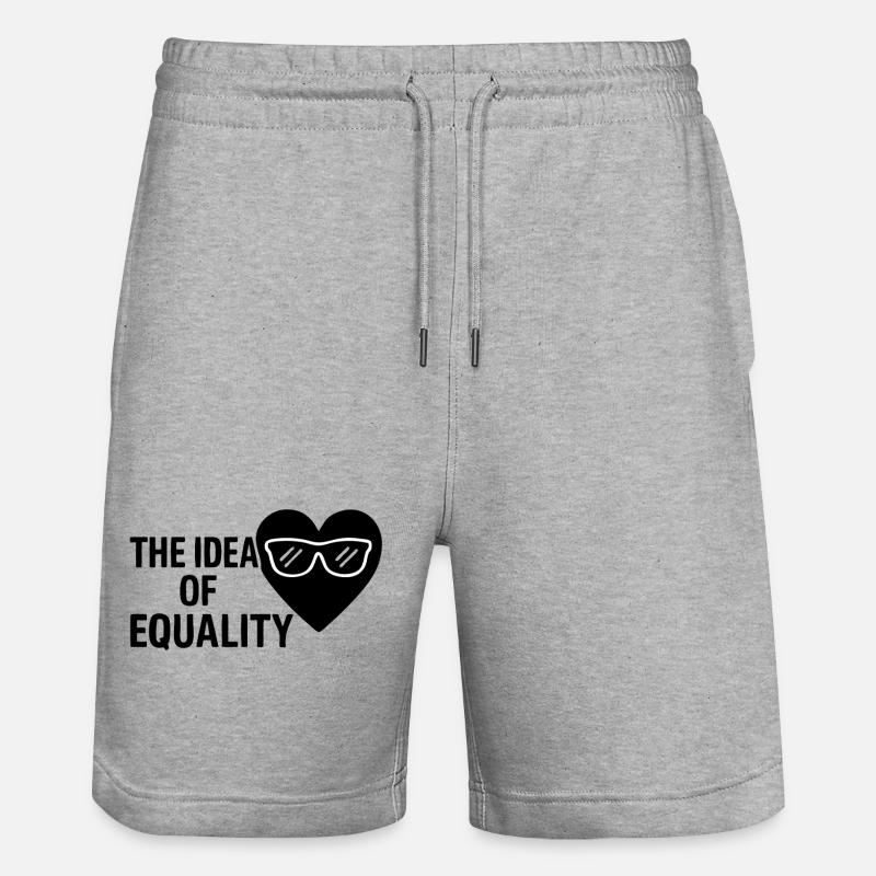 Aimez l’idée d’égalité - Short de jogging bio TRAINER Stanley/Stella unisexe - gris chiné