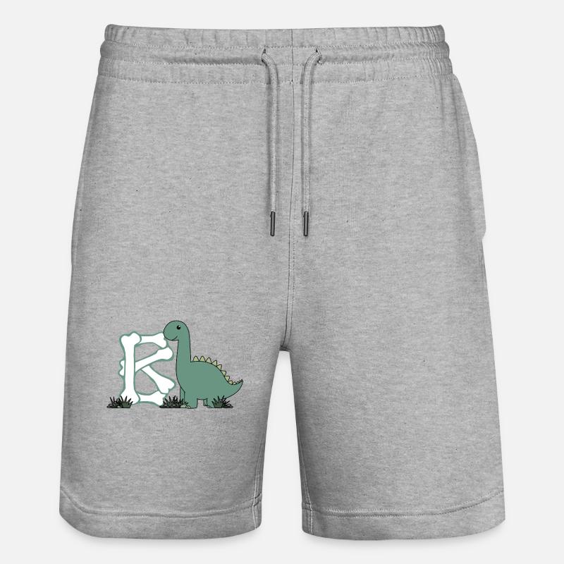 Buchstabe B - Stanley/Stella Unisex Bio Joggingshorts Trainer - Grau meliert
