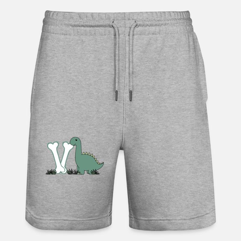 Lettre V - Short de jogging bio TRAINER Stanley/Stella unisexe - gris chiné