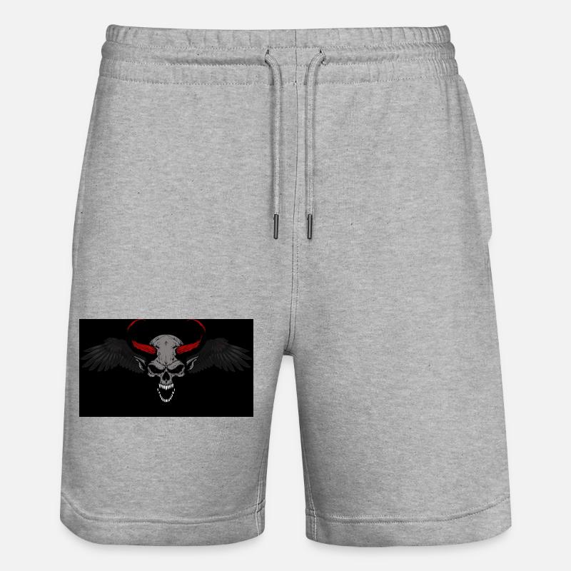 Devilswings - Stanley/Stella Unisex Bio Joggingshorts Trainer  - Grau meliert