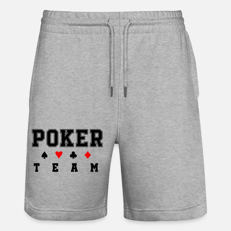 Équipe de poker - Short de jogging bio TRAINER Stanley/Stella unisexe - gris chiné