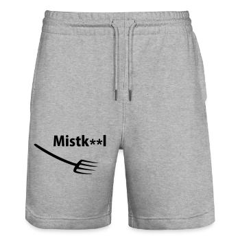 Pferd - Stanley/Stella Unisex Bio Joggingshorts Trainer  - Grau meliert - Vorne - Nik (191cm) & Marisol (170cm)