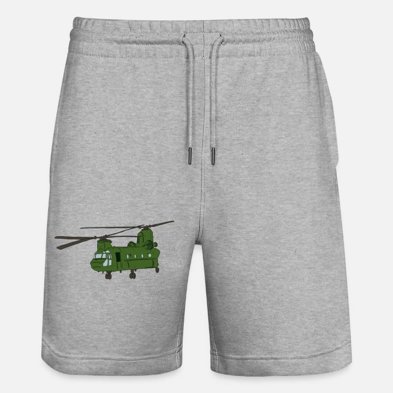 hélicoptère - Short de jogging bio TRAINER Stanley/Stella unisexe - gris chiné