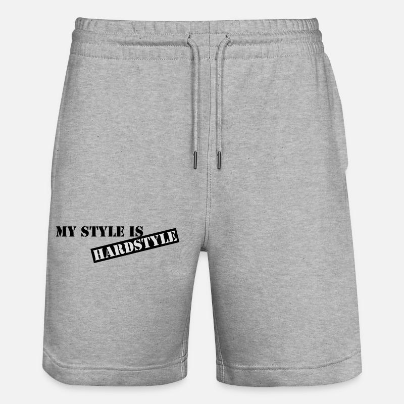 My style is hardstyle - Stanley/Stella Unisex Bio Joggingshorts Trainer  - Grau meliert
