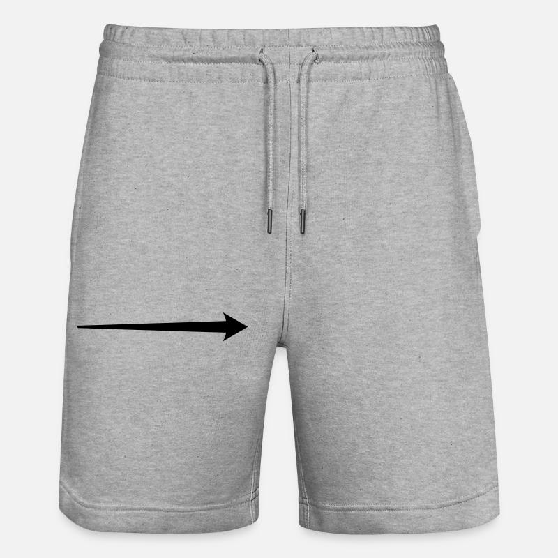 Motif de la flèche - Short de jogging bio TRAINER Stanley/Stella unisexe - gris chiné
