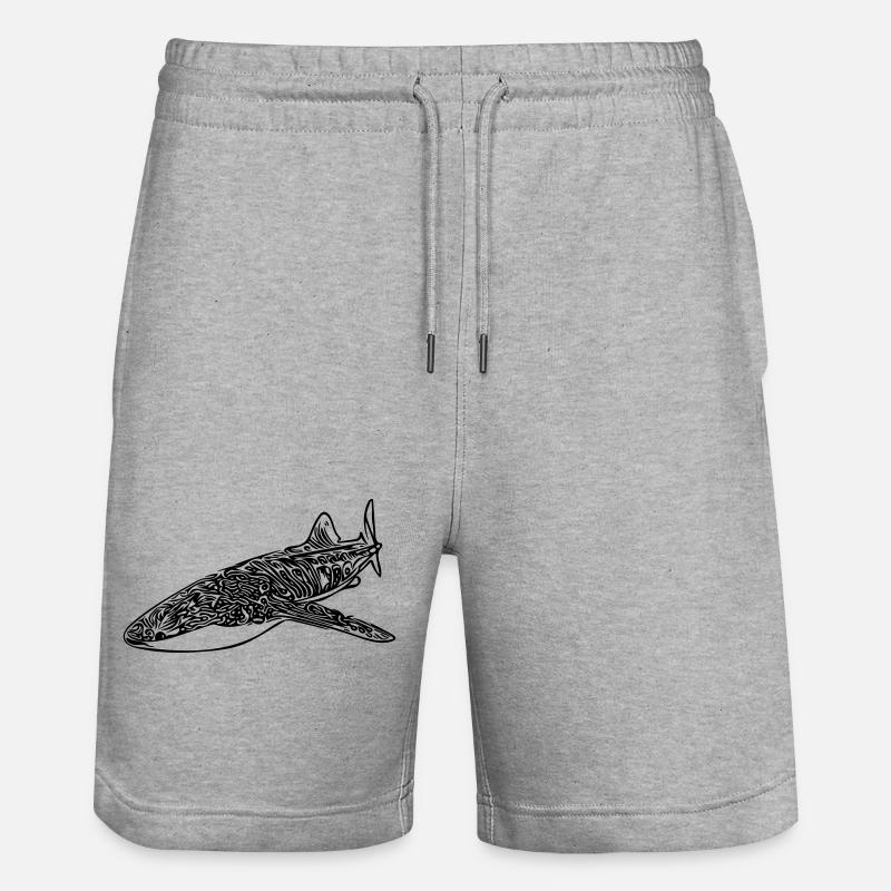Whale Shark - Short de jogging bio TRAINER Stanley/Stella unisexe - gris chiné