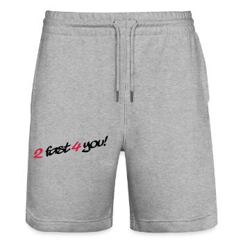 2 Fast 4 You - Short de jogging bio TRAINER Stanley/Stella unisexe - gris chiné - Devant - Nik (191cm) & Marisol (170cm)