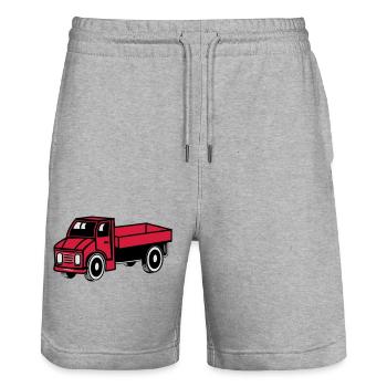 Auto Spielzeug Laster Kipper Truck Lastwagen Fahrz - Stanley/Stella Unisex Bio Joggingshorts Trainer  - Grau meliert - Vorne - Nik (191cm) & Marisol (170cm)