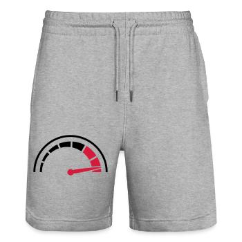 Tacho Schnell Rasen - Stanley/Stella Unisex Bio Joggingshorts Trainer  - Grau meliert - Vorne - Nik (191cm) & Marisol (170cm)