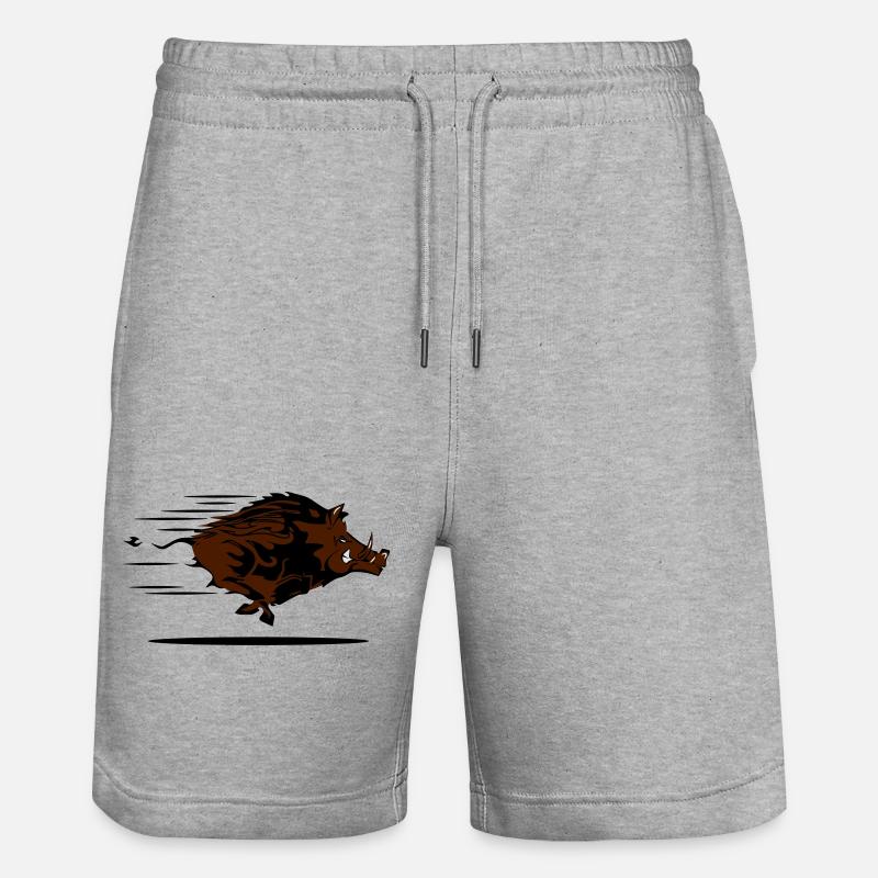 cinghiale - Pantaloncini da jogger ecologici unisex Trainer di Stanley/Stella - grigio melange