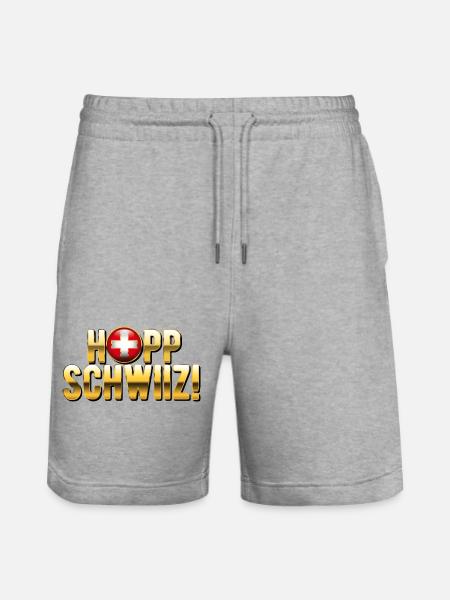 Hopp Schwiiz - Stanley/Stella Unisex Bio Joggingshorts Trainer - Grau meliert