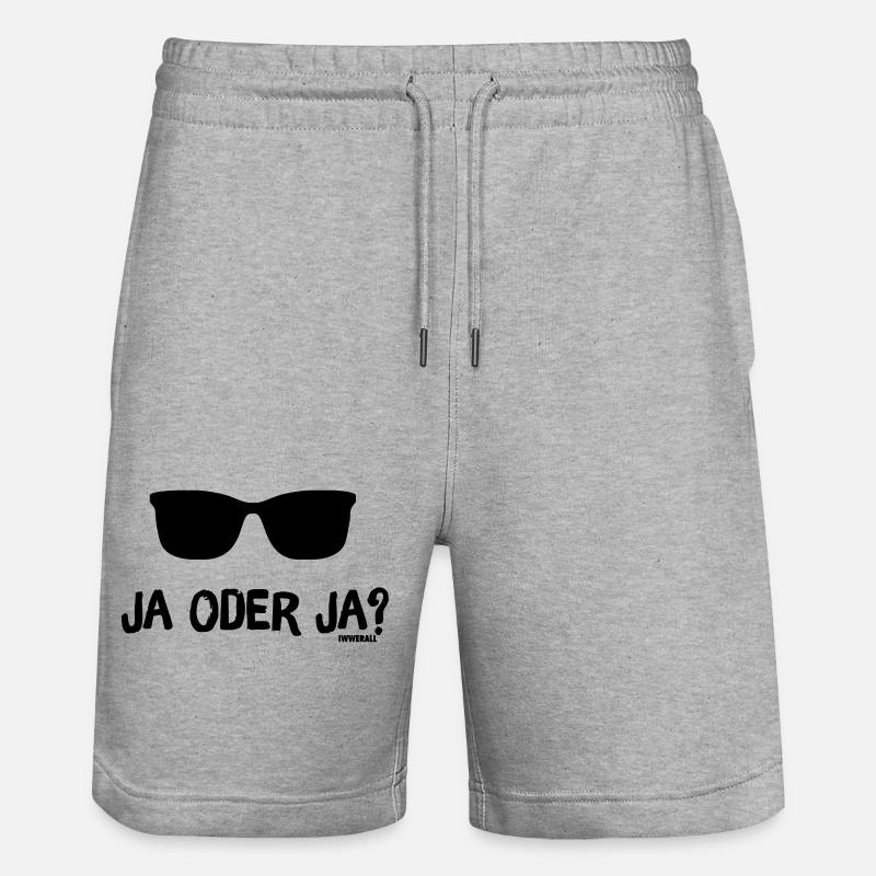 Ja oder Ja? - Stanley/Stella Unisex Bio Joggingshorts Trainer  - Grau meliert