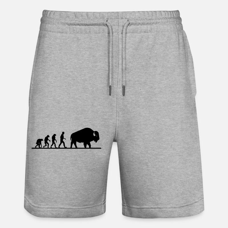 buffalo evolution - Stanley/Stella Trainer Unisex Organic Jogging Shorts - heather grey