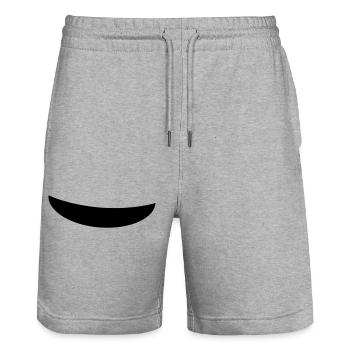 Just smile and grin - Stanley/Stella Trainer Unisex Organic Jogging Shorts - heather grey - Front - Nik (191cm) & Marisol (170cm)