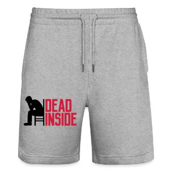 Depression Dead Inside - Stanley/Stella Unisex Bio Joggingshorts Trainer  - Grau meliert - Vorne - Nik (191cm) & Marisol (170cm)