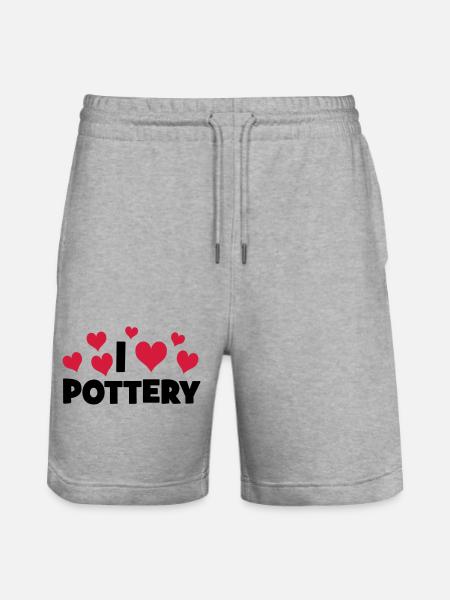 POTTERY - Stanley/Stella Trainer Unisex Organic Jogging Shorts - heather grey