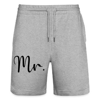 Monsieur. - Short de jogging bio TRAINER Stanley/Stella unisexe - gris chiné - Devant - Nik (191cm) & Marisol (170cm)