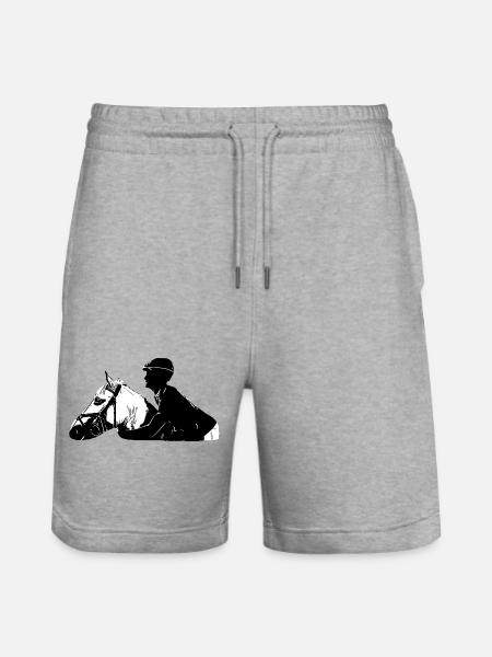 Pferd - Stanley/Stella Unisex Bio Joggingshorts Trainer - Grau meliert