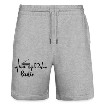 Radio Heartbeat - Stanley/Stella Unisex Bio Joggingshorts Trainer  - Grau meliert - Vorne - Nik (191cm) & Marisol (170cm)