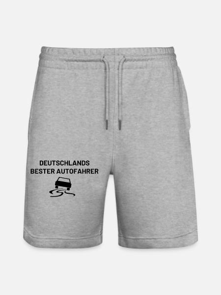 Deutschlands bester Autofahrer - Stanley/Stella Unisex Bio Joggingshorts Trainer - Grau meliert