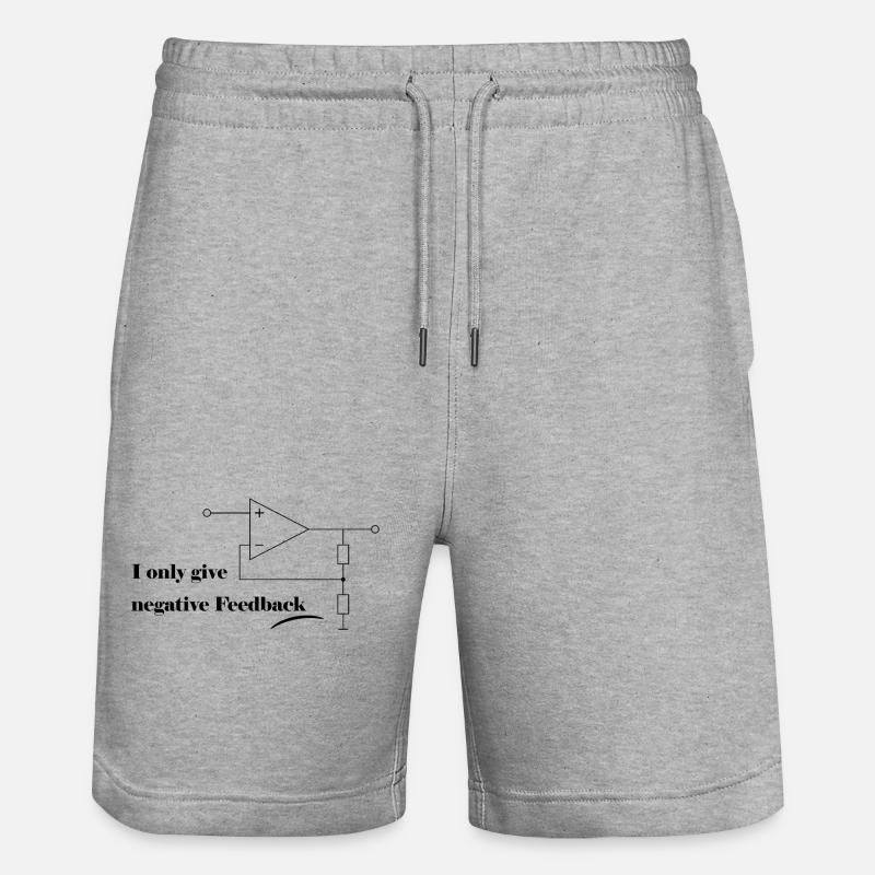 Schaltplan Symbol mit Spruch - Stanley/Stella Unisex Bio Joggingshorts Trainer  - Grau meliert