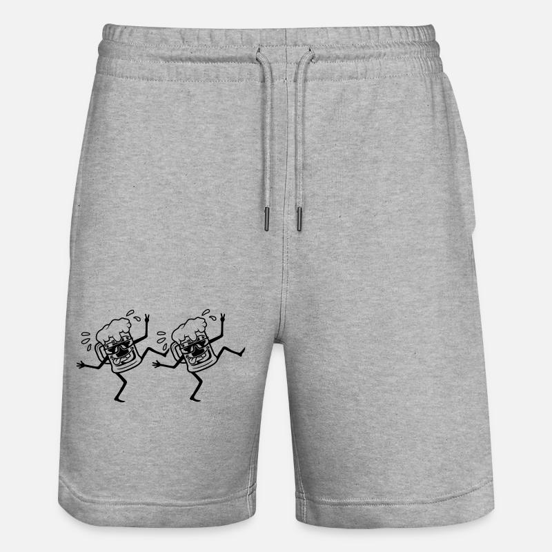 Bières de soirée dansante d’équipe - Short de jogging bio TRAINER Stanley/Stella unisexe - gris chiné