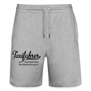 Taxifahrer - Stanley/Stella Unisex Bio Joggingshorts Trainer  - Grau meliert - Vorne - Nik (191cm) & Marisol (170cm)