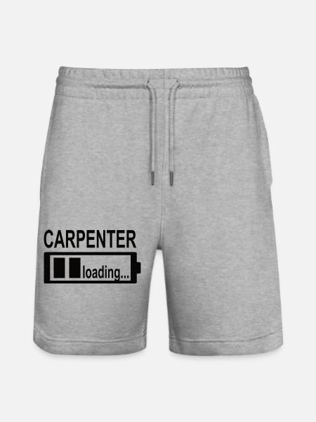 Carpenter Craftsman Joinery Carpenter Planer - Stanley/Stella Trainer Unisex Organic Jogging Shorts - heather grey