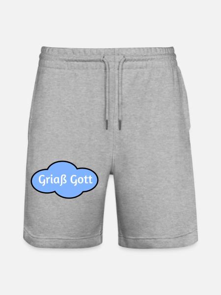 Griaß Gott - Stanley/Stella Unisex Bio Joggingshorts Trainer - Grau meliert