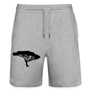 Wunderschöner Baum des Lebens - Stanley/Stella Unisex Bio Joggingshorts Trainer  - Grau meliert - Vorne - Nik (191cm) & Marisol (170cm)