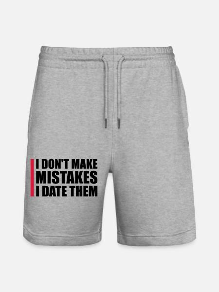 Date Mistakes Quote Logo - Stanley/Stella Trainer Unisex Organic Jogging Shorts - heather grey
