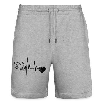 Pêche à la ligne Pêche Pêche Hameçon Pêche Pêche - Short de jogging bio TRAINER Stanley/Stella unisexe - gris chiné - Devant - Nik (191cm) & Marisol (170cm)