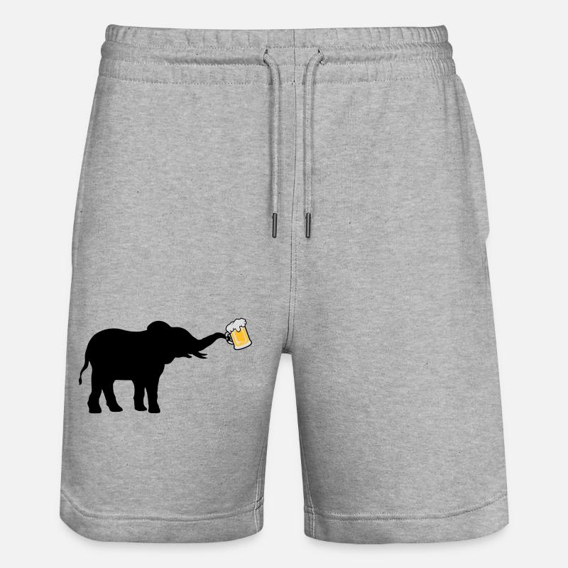Bière Jug Elephant cool - Short de jogging bio TRAINER Stanley/Stella unisexe - gris chiné