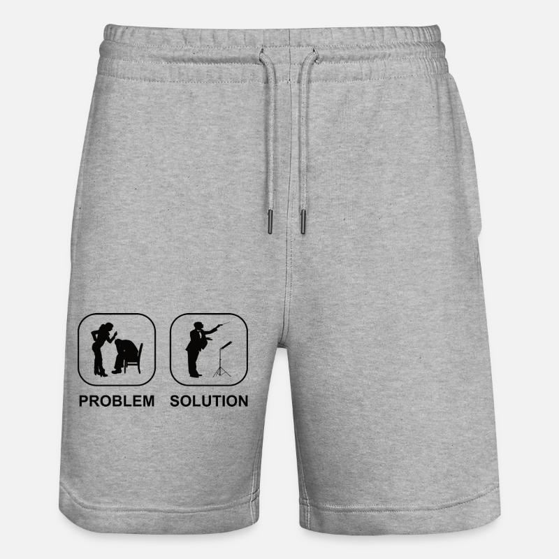 Dirigenten Geschenk Dirigieren Dirigent Musik - Stanley/Stella Unisex Bio Joggingshorts Trainer  - Grau meliert
