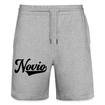 Novio Boyfriend Engagement Wedding Groom’s Gift - Short de jogging bio TRAINER Stanley/Stella unisexe - gris chiné - Devant - Nik (191cm) & Marisol (170cm)