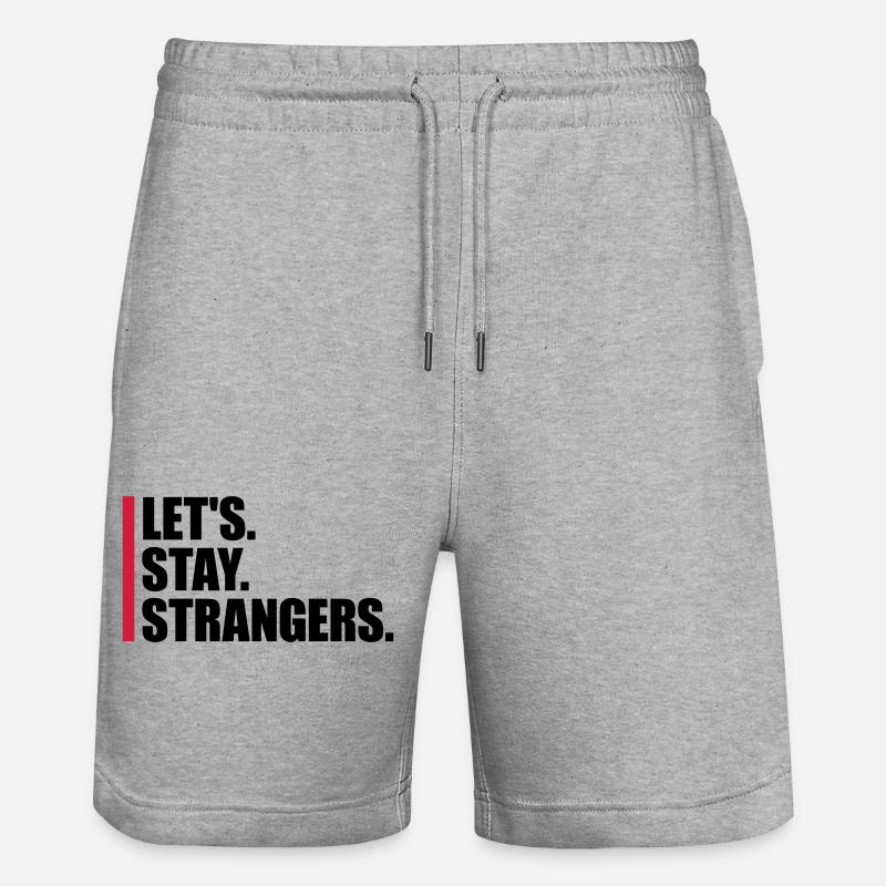 Citation Restons Strangers - Short de jogging bio TRAINER Stanley/Stella unisexe - gris chiné