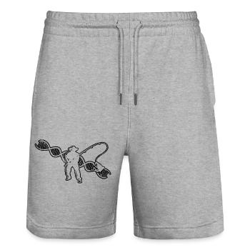 Fishing Hooks Fishing Fishing Fishing Fishing - Stanley/Stella Trainer Unisex Organic Jogging Shorts - heather grey - Front - Nik (191cm) & Marisol (170cm)