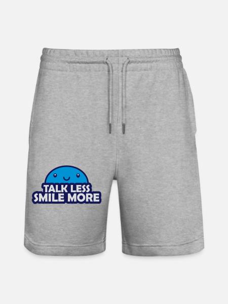 talk less smile more - Stanley/Stella Trainer Unisex Organic Jogging Shorts - heather grey