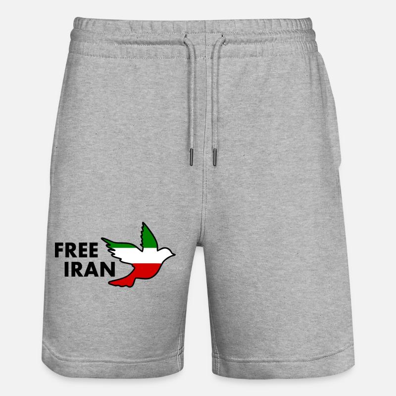 Free iran - Pantaloncini da jogger ecologici unisex Trainer di Stanley/Stella - grigio melange