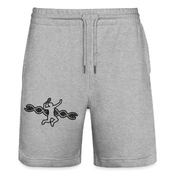 Badminton team badminton badminton fan - Stanley/Stella Trainer Unisex Organic Jogging Shorts - heather grey - Front - Nik (191cm) & Marisol (170cm)