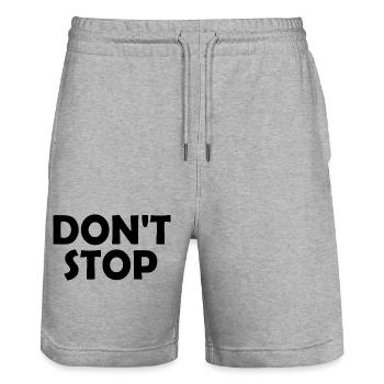 Dont stop - Stanley/Stella Unisex Bio Joggingshorts Trainer  - Grau meliert - Vorne - Nik (191cm) & Marisol (170cm)