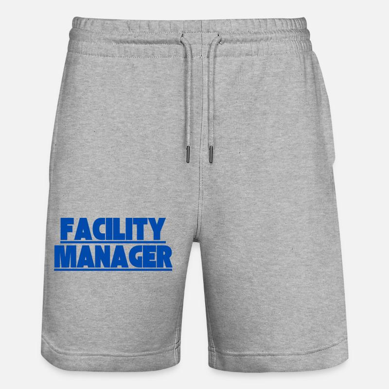 Facility Manager Technicien interne Gardien - Short de jogging bio TRAINER Stanley/Stella unisexe - gris chiné