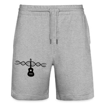 Gitarre Gitarrist Zupfinstrument Musikinstrument - Stanley/Stella Unisex Bio Joggingshorts Trainer  - Grau meliert - Vorne - Nik (191cm) & Marisol (170cm)