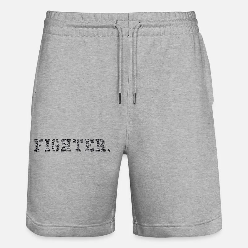 fighter. grau camouflage - Stanley/Stella Unisex Bio Joggingshorts Trainer - Grau meliert