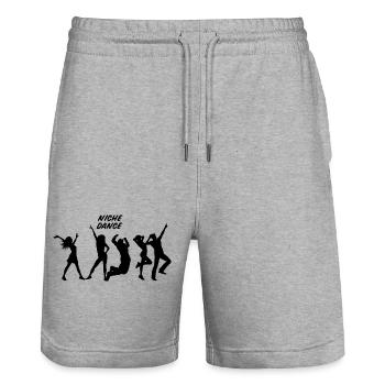 Dancing Dance Music - Stanley/Stella Unisex Bio Joggingshorts Trainer  - Grau meliert - Vorne - Nik (191cm) & Marisol (170cm)