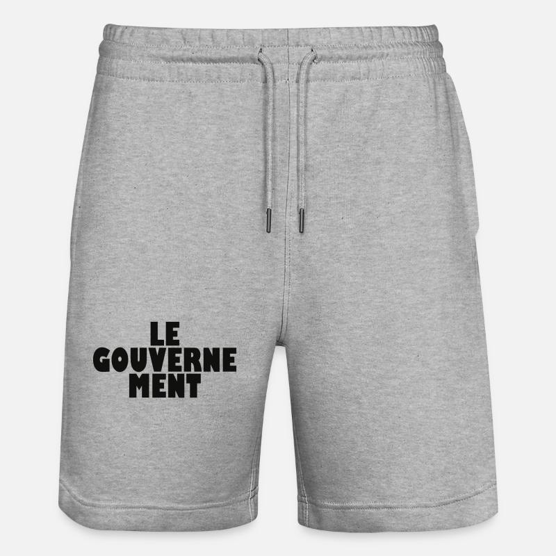LE GOUVERNE MENT - Short de jogging bio TRAINER Stanley/Stella unisexe - gris chiné