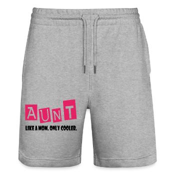 Tante wie eine Mama, nur cooler - Stanley/Stella Unisex Bio Joggingshorts Trainer  - Grau meliert - Vorne - Nik (191cm) & Marisol (170cm)