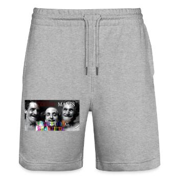 Insane Whitakers - Stanley/Stella Unisex Bio Joggingshorts Trainer  - Grau meliert - Vorne - Nik (191cm) & Marisol (170cm)