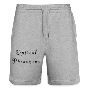OpticalPhenomena - Stanley/Stella Trainer Unisex Organic Jogging Shorts - heather grey - Front - Nik (191cm) & Marisol (170cm)
