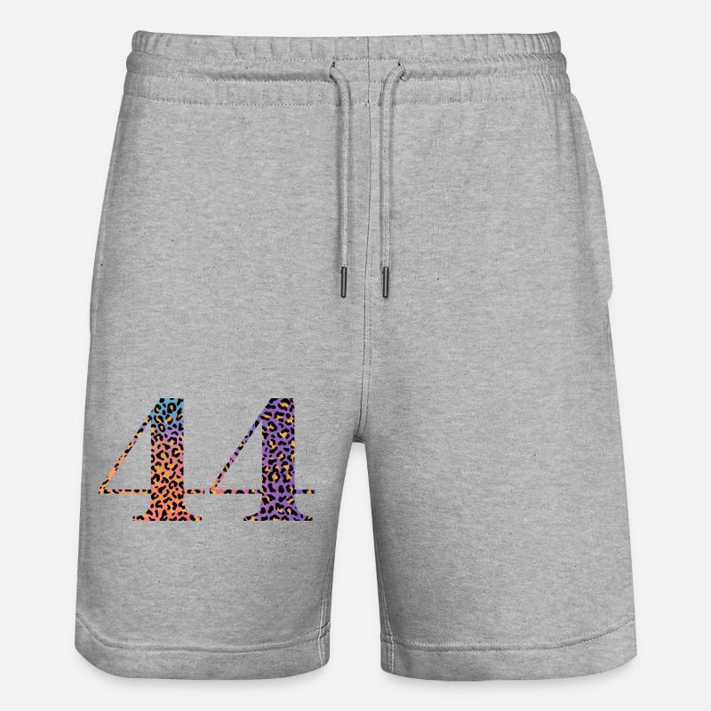 44e anniversaire léopard - Short de jogging bio TRAINER Stanley/Stella unisexe - gris chiné